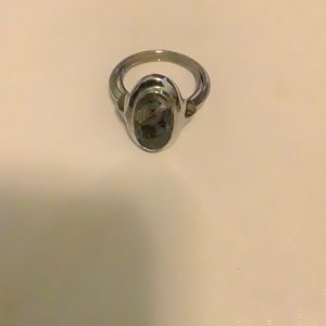 Vintage Avon Silver Abalone ring size 5